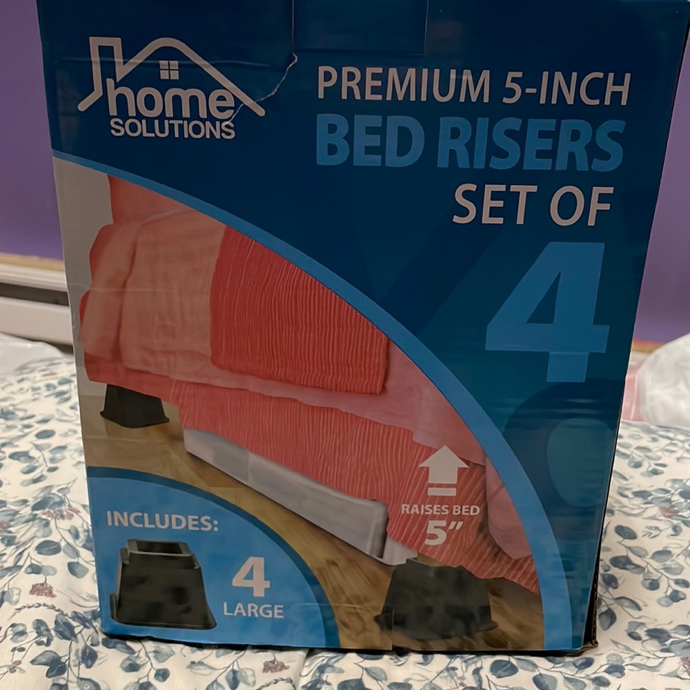 Premium 5-inch bed risers Set of 4
